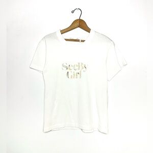 See By Chloe | White Logo Tee